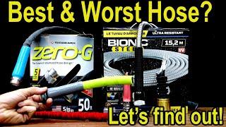 Best Hose GARDEN HOSE? Zero G vs Flexzilla Bionic Steel Gilmour Aqua Plumb Briggs & Stratton