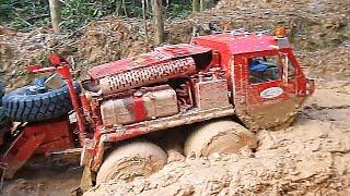 Heavy Trucks Stuck in Dangerous Extreme Mud Intruder Oshkosh Star  Zil Kamaz Kosmovac Offroad