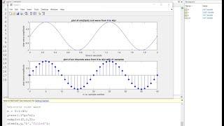 Generate Continuous Sine Wave and Discrete Sine Wave - Plot sine wave in Matlab