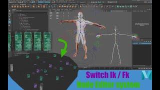 IK FK switch Maya 2022 Tutorial  Node Editor  RIg