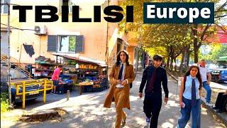 Georgia EUROPE In 4K . Tbilisi 2022 Walking Tour  Life in Georgia 