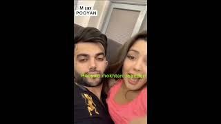 پویان مختاری نیلی را در لایو بوس کردpooyan mokhtari kissing Nili live