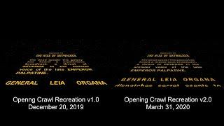 Star Wars The Rise of Skywalker  Opening Crawl v1 vs. v2 Comparison  ItzJonnyFX