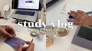 study vlog   a week of online classes journaling morning routine baking