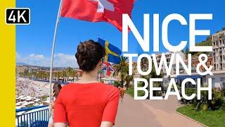 Nice Beach and Castle French Riviera - Nice France Narrated Walking tour 4K Ultra HD