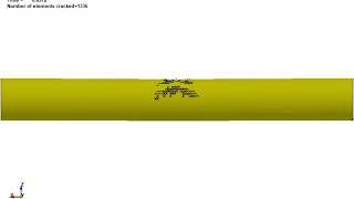 LS-DYNA Examples - Lateral impact behavior of pressurized pipelines