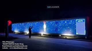 Interaction with running  interactive projection  Interactive escort wall  interactive multimedia