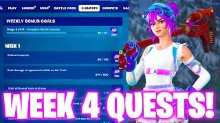 How To Complete Week 4 Quests in Fortnite - All Week 4 Challenges Fortnite Chapter 5 Season 3
