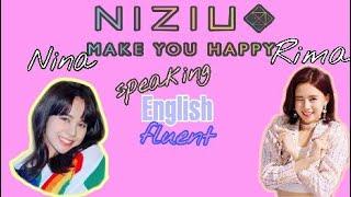 NiziU Nina and Rima Speaking English Fluent nabu nnie