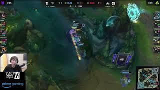 Doublelift Reacts to Kerias Insane Play Against C9