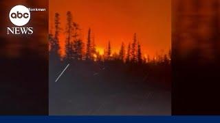 Canadian wildfire forces all 20000 Yellowknife residents to evacuate l GMA