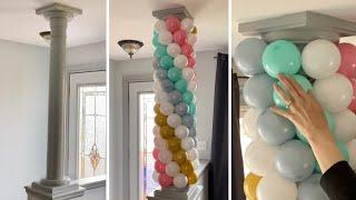 How To Cover Column With Balloons