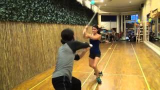 Kathy DiStefano & Anthony Engelken Basic Broadsword Fight