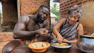 African Village life  Cooking Most Appetizing TRADITIONAL FOOD in the VILLAGE  West Africa