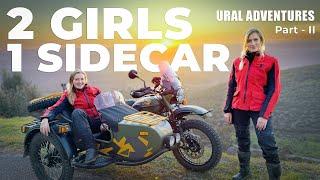 Giggles guaranteed - wild Ural side car adventure with two girls screaming