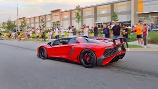 Supercars at Sunset Car Show Pullouts Launches & Rolling Burnouts - July 2023