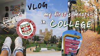 my first semester in college  WashU  vlog