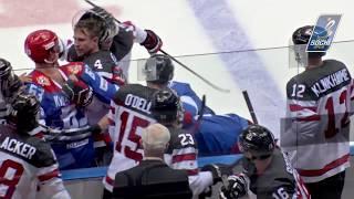 Драка 4 на 4 между Россией и Канадой на Sochi Hockey Open 2017  Fight Russia VS Canada