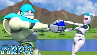 ARPO vs Nannybot  ARPO 2 HOURS  Rob the Robot & Friends - Funny Kids TV