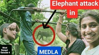 WILD Elephant Attack in Medla Watch Tower Gorumara National ParkWest Bengal Tour EP 4 Jeep Safari