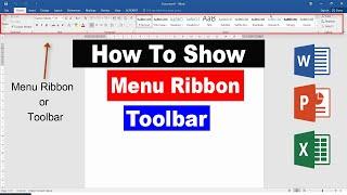 How To Hide And Show Ribbon Menu  Toolbar in MS Word MS Excel Power Point  Kaise Thik Kare