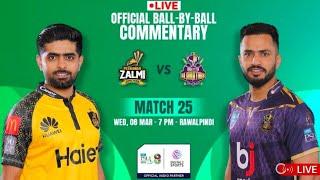 Peshawar Zalmi vs Quetta Gladiator 25th T20 LIVE SCORES