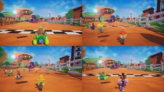 Nickelodeon Kart Racers 3 Slime Speedway 4-Player Split Screen Co-Op Gameplay