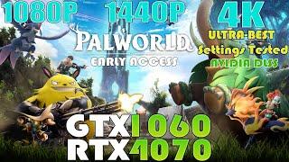 GTX 1060 - RTX 4070 - Palworld Early Access  1080P 1440P and 4K Performance Test