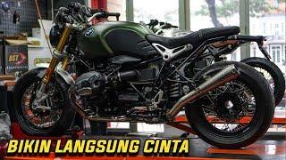 RAYUAN MAUT DARI SANG SUAMI BMW R Nine T  Arrow Exhaust + SW Motech  Pro Race Titanium 34 System