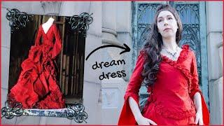 Making my Dream Dress  Minas Red Dress from Bram Stokers Dracula