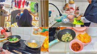 AKTIVITAS SIANG HARI INI. JEMUR PAKAIAN DILANJUT MASAK 3 MENU MAKAN SIANG