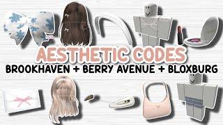 AESTHETIC ACCESSORIES HAIR & CLOTHES CODES FOR BROOKHAVEN RP BERRY AVENUE & BLOXBURG ️