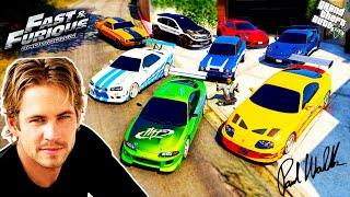 GTA 5 - Stealing Fast And Furious All Brian OConner  Cars with Franklin Real Life Cars #136