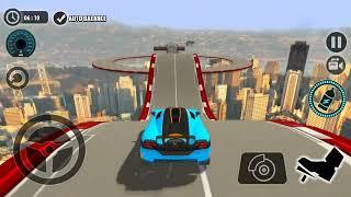 Impossible Car Tracks 3D - Blue Sport Car Driving Stunt Simulator Camaping Mode - Android Gameplay