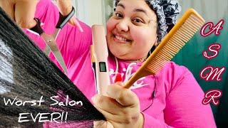 ASMR  Ghetto Hairstylist Ruins Your Hair Roleplay