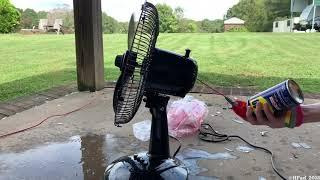 Black Mainstays Desk Fan Destruction