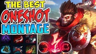 THE BEST SEASON 8 ONE SHOT WUKONG MONTAGE  LETHALITY NEW RUNES WUKONG SEASON 8 ONE SHOT BUILD