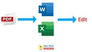 How to Edit PDF by converting in MS Word  Excel OR PowerPoint  Anu tech