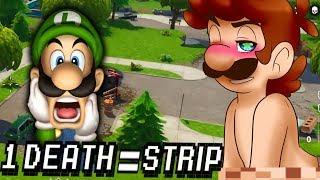 STRIP CHALLENGE REMOVING CLOTHES FOR EACH DEATH IN FORTNITE Funny Fortnite Moments