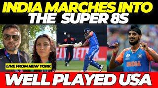 India MARCHES into the Super 8s by Beating USA  WELL PLAYED USA Cricket  India vs USA