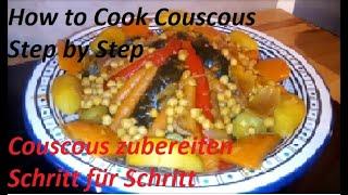 How to Cook vegetarian Couscous Tunisian style Step by Step