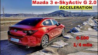 Mazda 3 e-SkyActiv-G 150 acceleration  0-100 14 mile & more  2023  sedan  FWD  GPS results