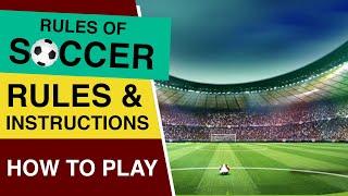 Rules Of Soccer  How to play Soccer  Soccer Rules for Beginners