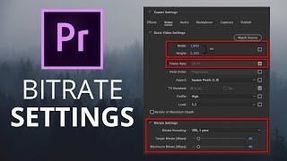 BITRATE Export Settings for Youtube CBR and VBR Explanation  PREMIERE PRO