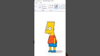 how to draw a cartoon Bart Simpson on Ms paint