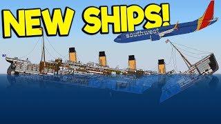 Sinking the Massive New Titanic & New Plane - Sinking Simulator 2 Gameplay