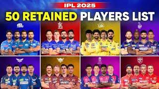 IPL 2025  ALL TEAMS 50 RETAINED PLAYERS  RETAINED PLAYERS PREDICTION #cricketchallengerstamil