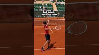 Medvedev service in slow motion- In Monte Carlo Masters #medvedev #tennis #tennisplayer