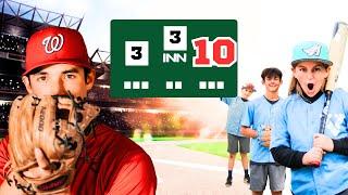 Pro Baseball Player vs 3 Wiffle Ball Kids