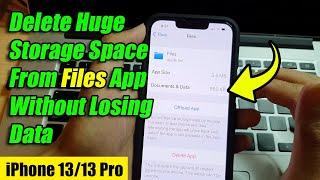 iPhone 1313 Pro How to Delete Huge Storage Space Being Used By Files App Without Losing Data